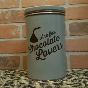 Hershey's Kisses Chocolate Lover's Ceramic Storage Fritz & Floyd Canister New 9"